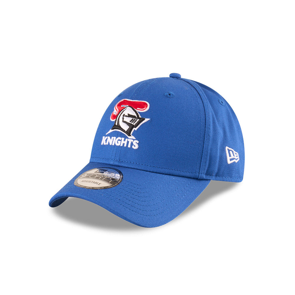 Newcastle Knights Hat - 2025 NRL Badged Blue OTC 9Forty Strapback Cap - New Era